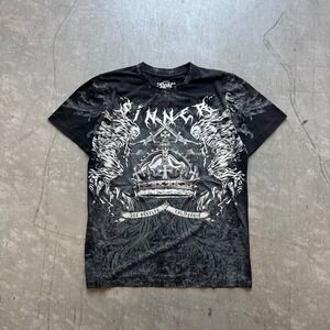 Y2K Eighty Eight Brand Sinner Grunge T Shirt Size Medium